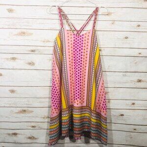 Joy joy Spaghetti strap elastic back floral dress size S